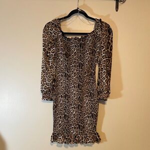 Hera Collection Animal Print Long Sleeve Dress